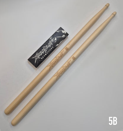 Baquetas punta de Madera 5A / 5B (Madera Arce)